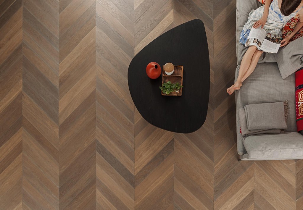 Fischgrät Parkett Vogelperspektive – MK Landhausdiele München